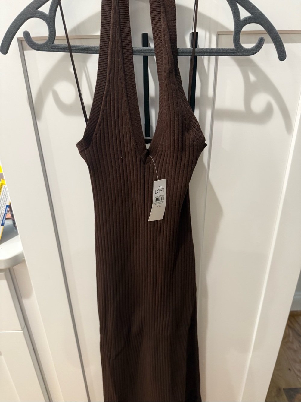 LOFT halter brown dress .. NWT SZ XXS - Picture 3 of 5